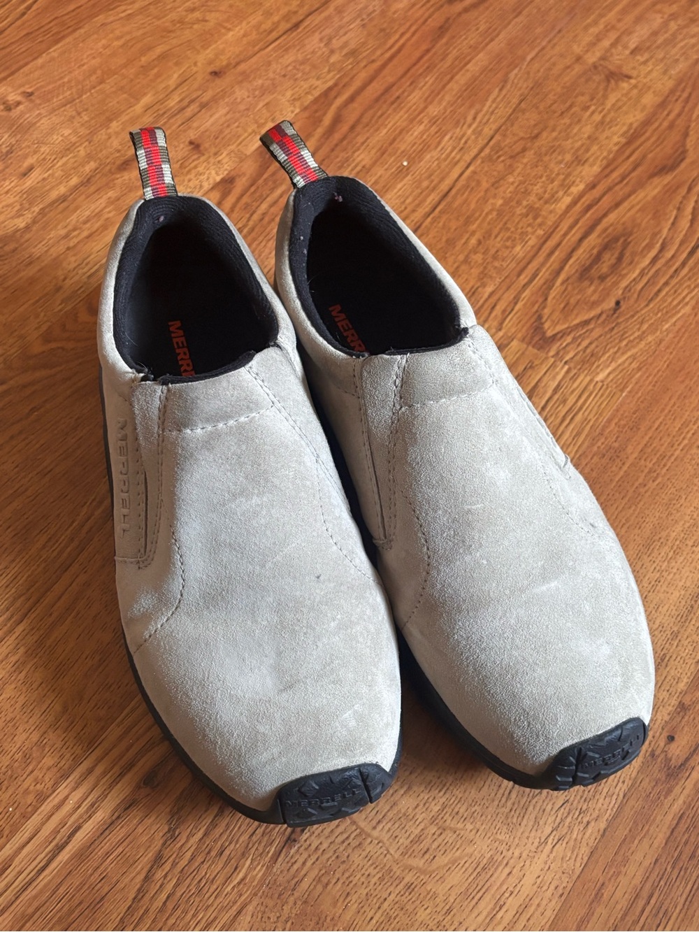 Merrell Men's Slip-On Suede Loafers in Light Gray